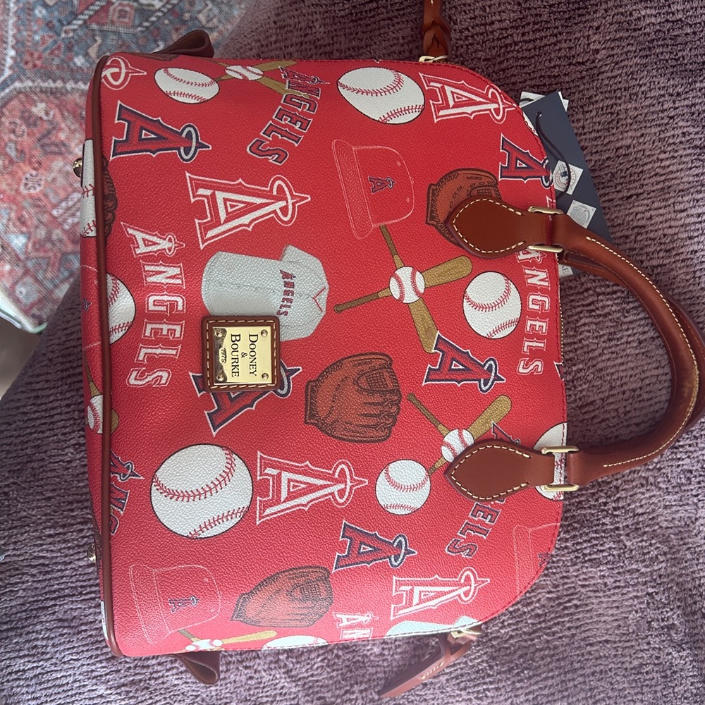 Dooney & Bourke Red Angels Baseball satchel zip
